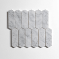 Venatino Carrara Pickett Mosaic Honed Marble Tile