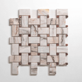 Rosewood Red Onyx Honed Basketweave Mosaic Marble Tile