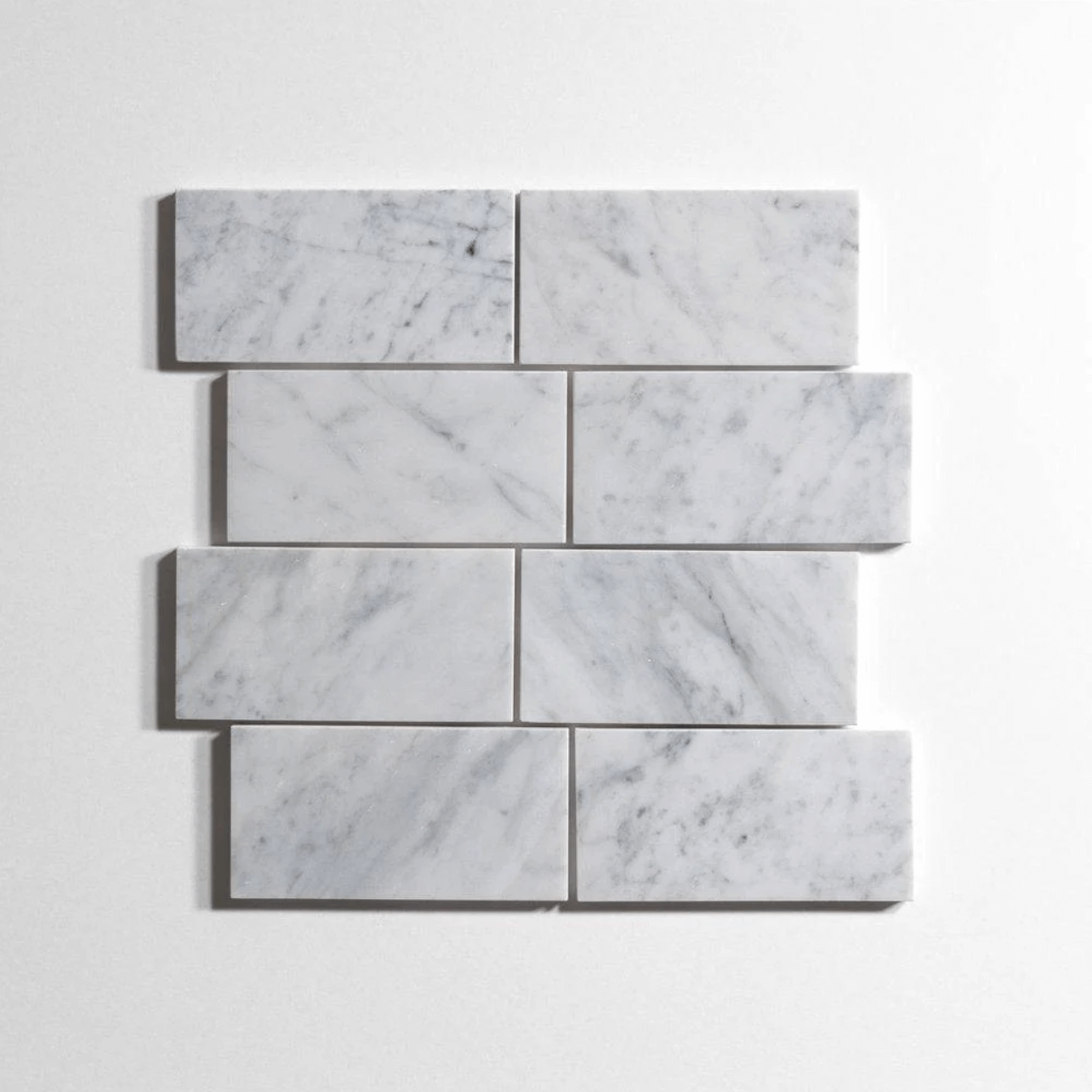 Venatino Carrara 3"x6" Tumbled Marble Tile