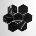 Nero St. Gabriel 5" Hexagon Honed Marble Tile