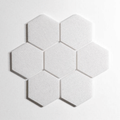 Crystal White 5" Polished Hexagon Marble Tile