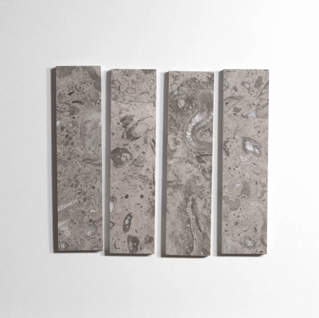 Sage Gray 3"x12" Honed Marble Tile