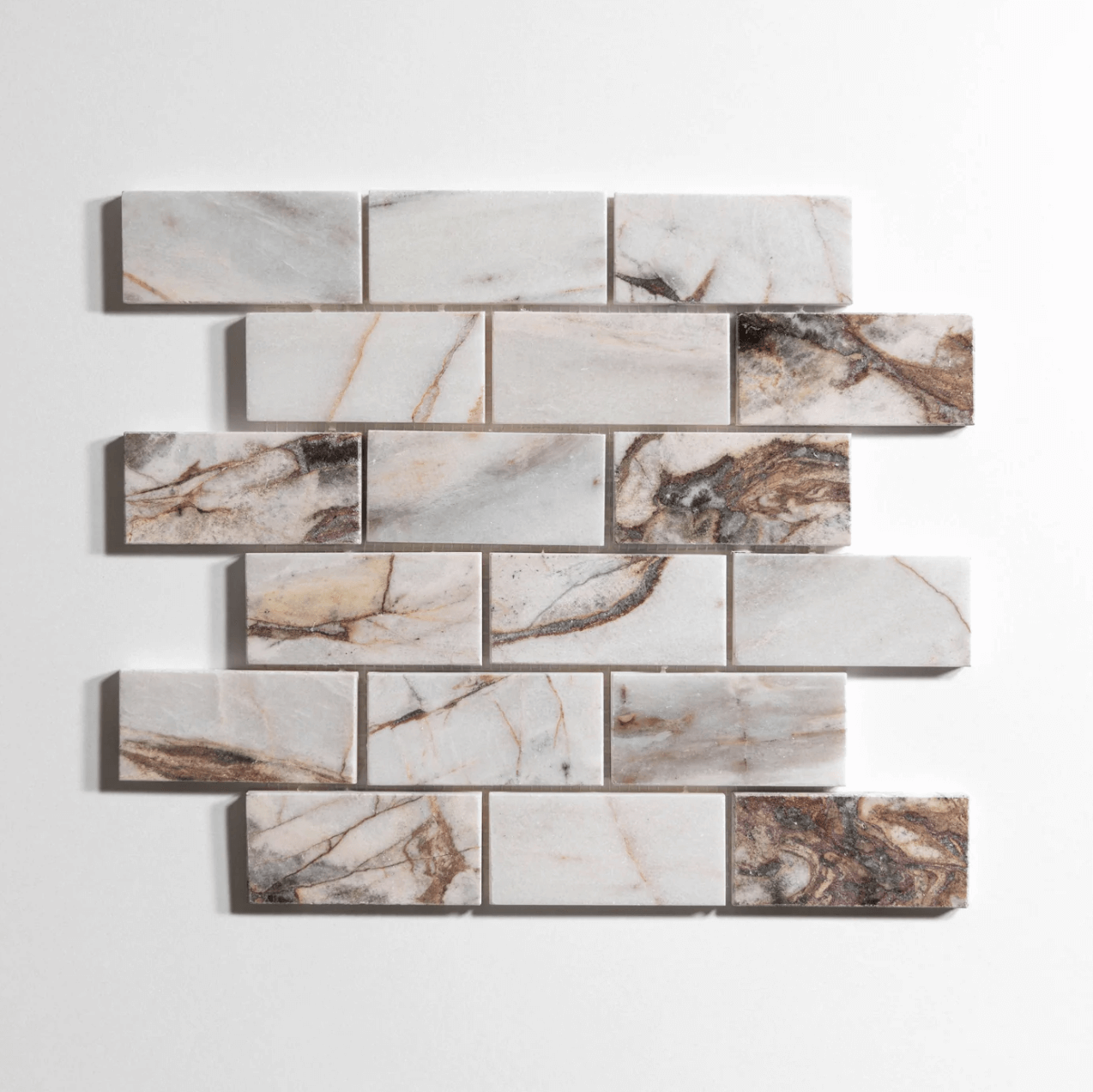 Rosewood 2"x4" Honed Brick Marble Tile