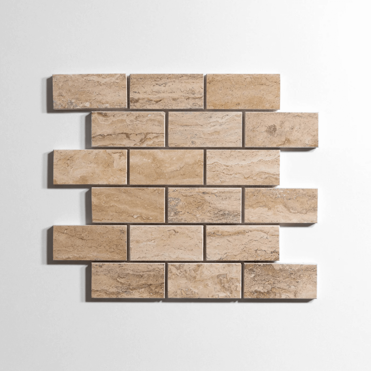 Savana Travertine Polished 2"x4" Mosaic Marble Tile