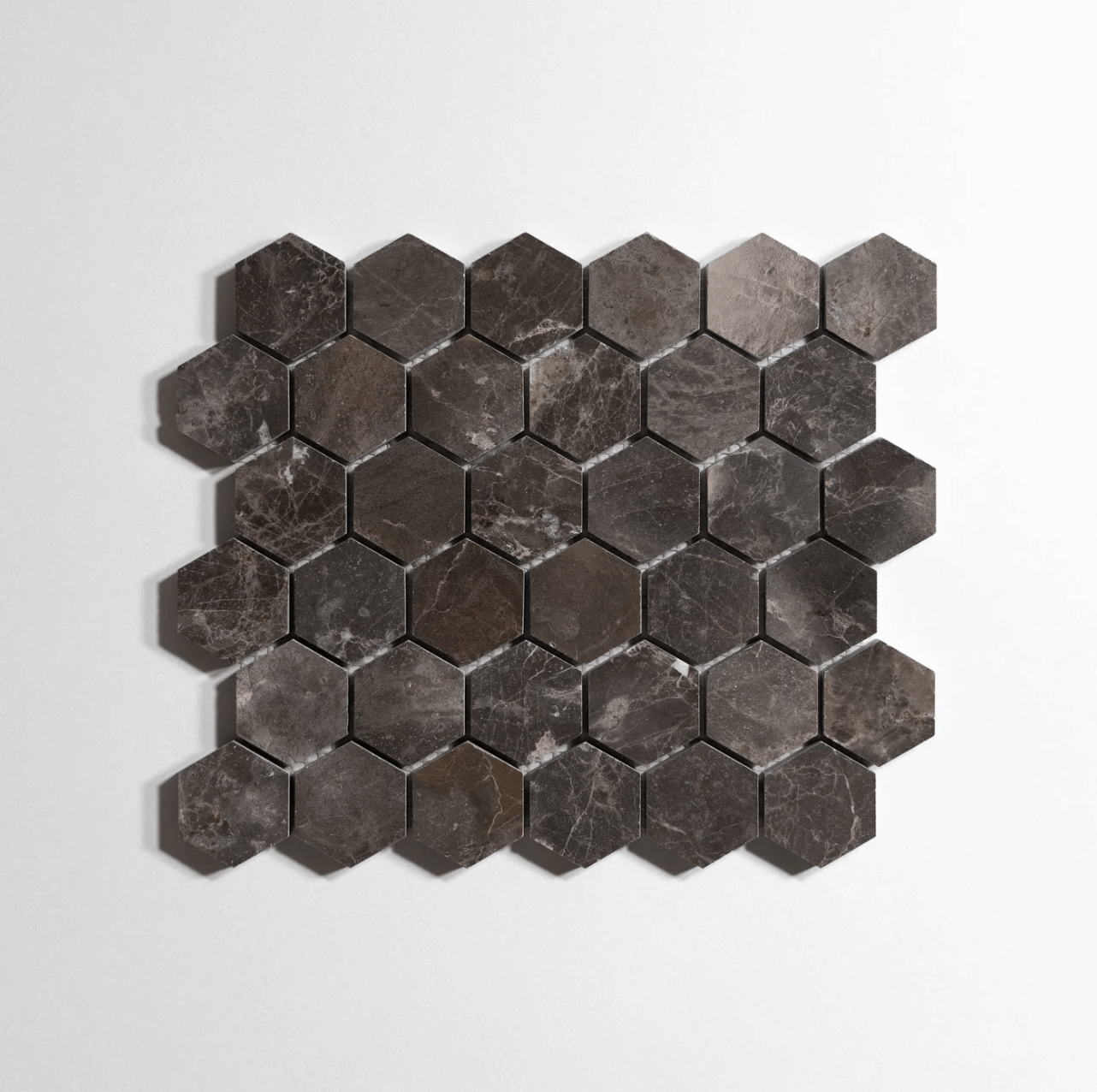 New St. Laurent Honed Hexagon Mosaic Marble Tile