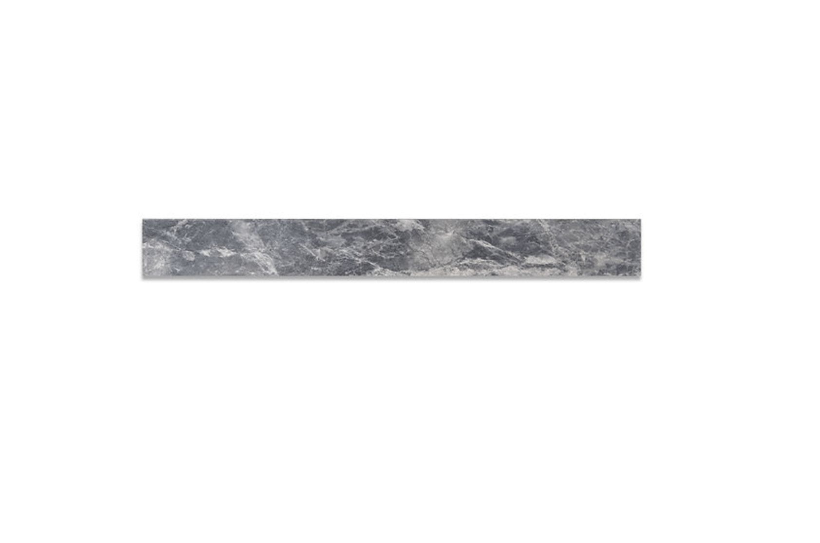 Riviera Gray Curb Honed Marble 6” x 50”