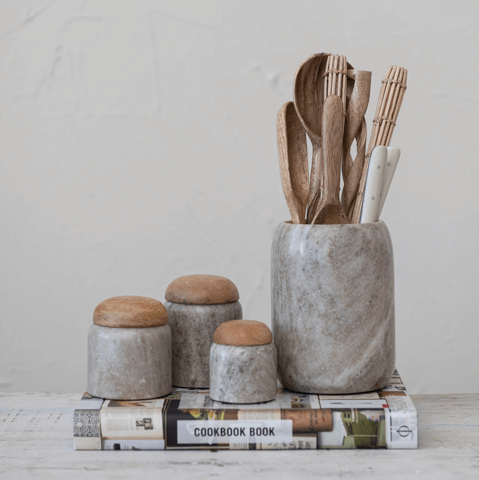 Marble Bottle Holder/Crock