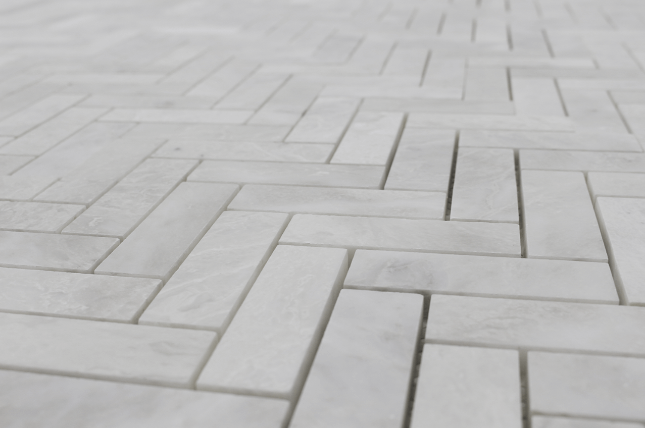 Iceberg 1"x3" Herringbone Polished Mosaic