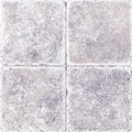 Silver Travertine Tumbled Tile 4"x4"