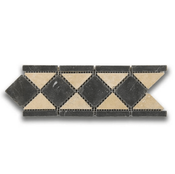 Durango Nero Greek Border Marble Tile