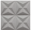 3D Estrella Gris handmade cement tile, 10x10 inches, unique design with organic variations, perfect for stylish installations.