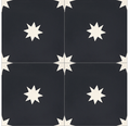Estrellas Black 8x8" Tile