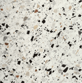 Venice Collection 32"x32" terrazzo surface featuring a mix of white, black, and brown stones for stylish interiors.
