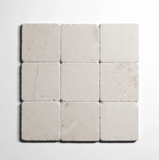 Crema Marble Tile 4"x4" Honed