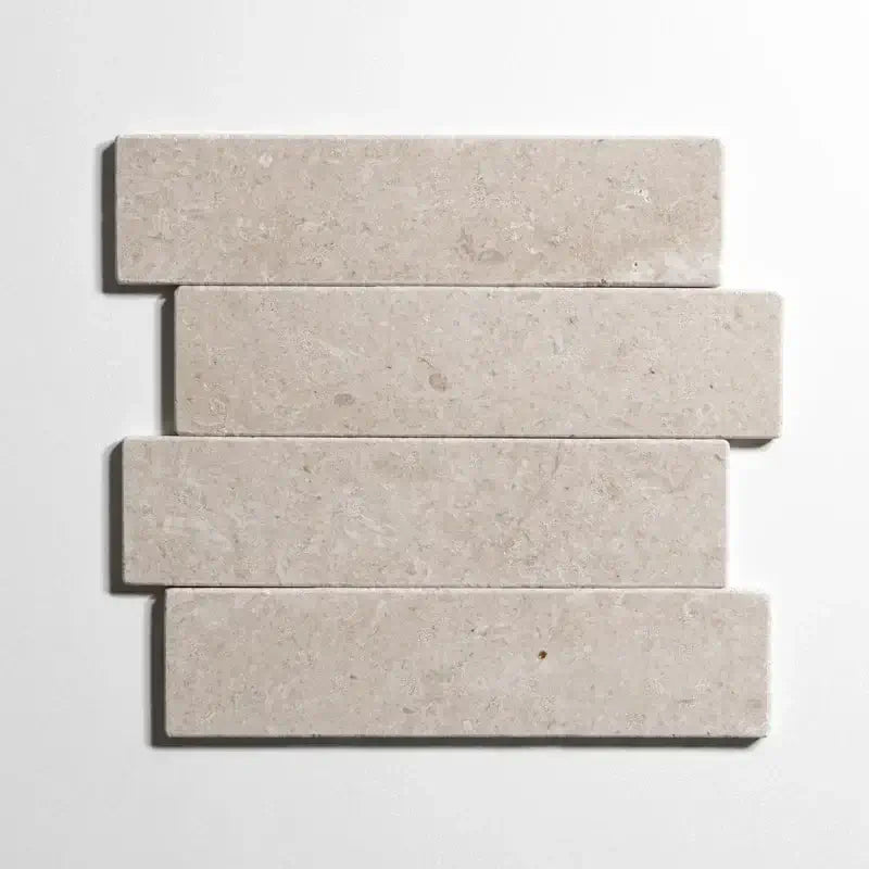 Sierra Limestone Honed & Beveled 3"x12" Marble Tile