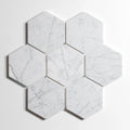 Statuary 5" Polished Marble Hexagon Mosaic