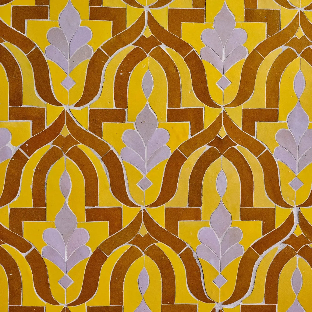 Mustard, Manuka & Moroccan Pink - Moroccan Zellige Mosaic by Tilesofezra