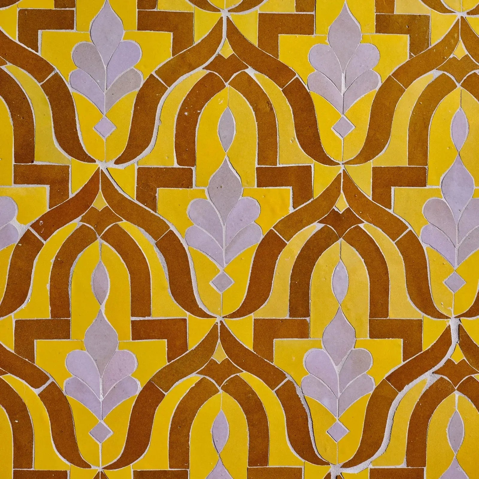 Mustard, Manuka & Moroccan Pink - Moroccan Zellige Mosaic by Tilesofezra