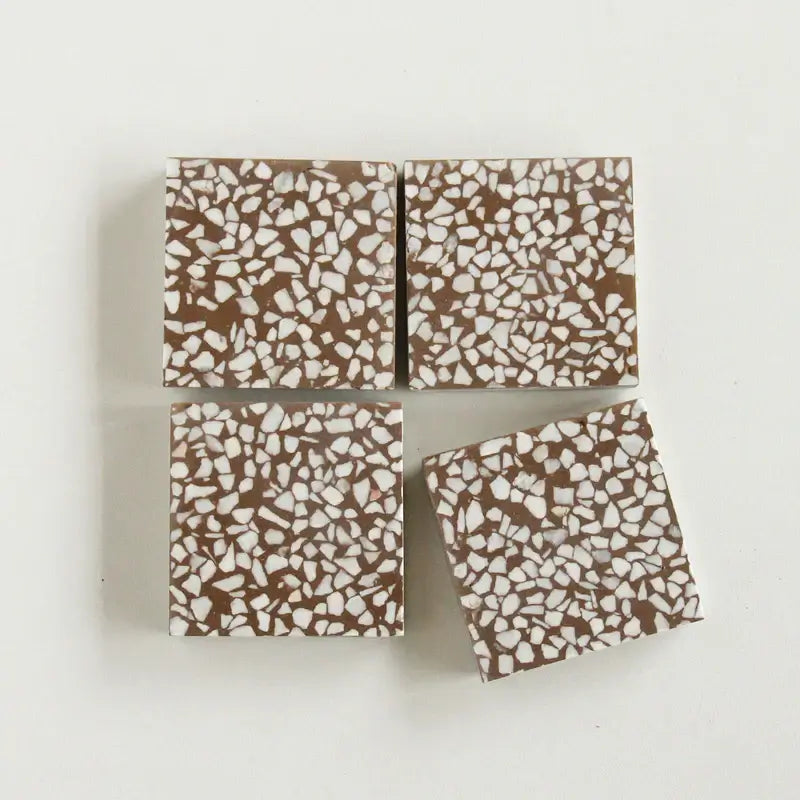 Nutmeg Terrazzo 4"x4" by Tilesofezra