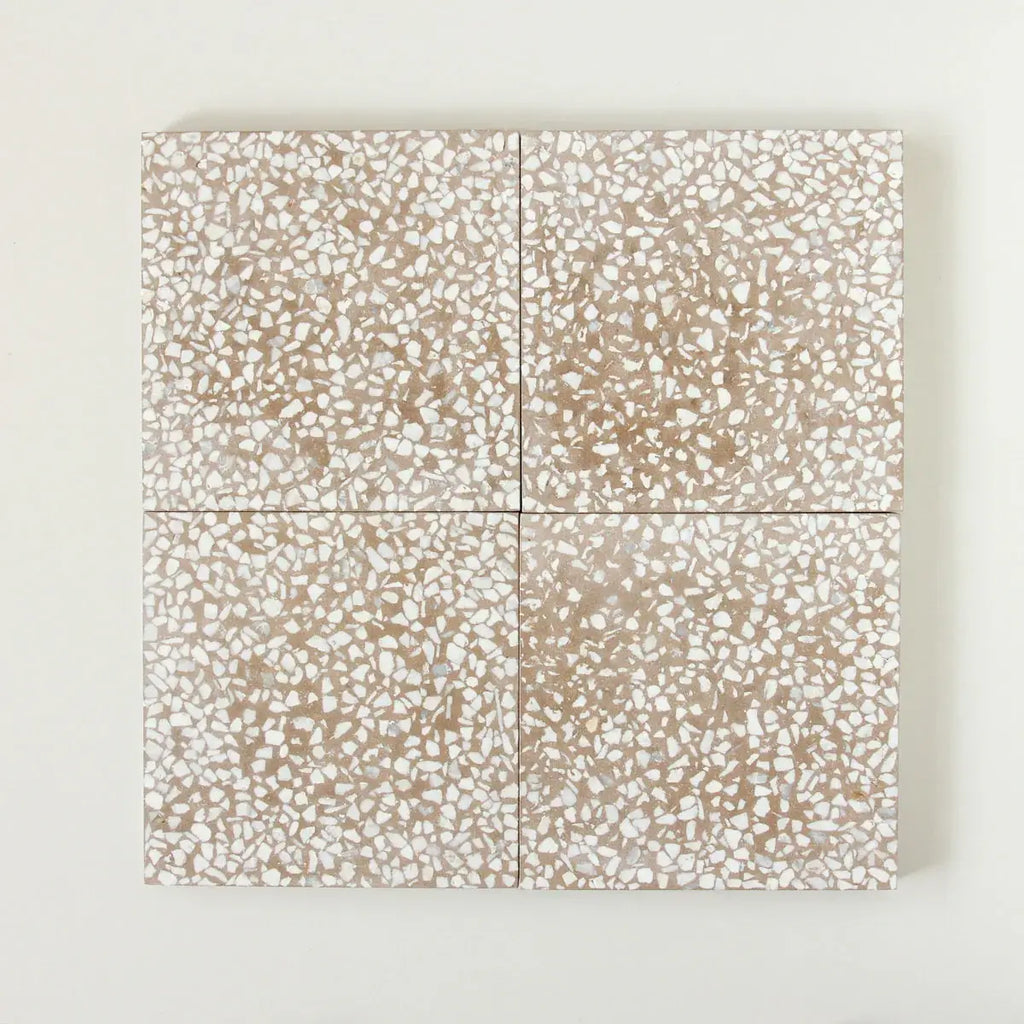 Nutmeg 12"x12" Square Terrazzo Tile by Tilesofezra
