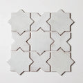 Estrela Nieve Punto 4"x4" Star & Cross Tile by Tilesofezra