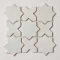 Estrela Nieve 4"x4" Star & Cross Tile by Tilesofezra