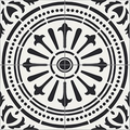 Riviera Black 8x8" Tile