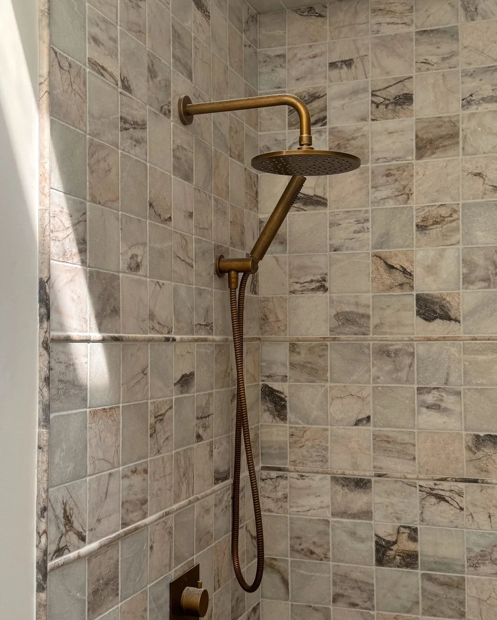 Rosewood 4"x4" Tumbled Marble Tile