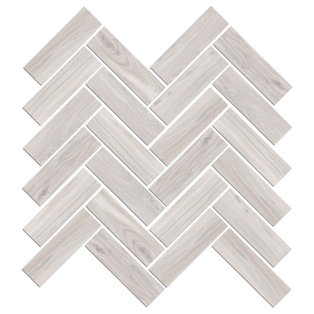 Mood Wood Glazed Herringbone Mosaic Tile 12"x15"